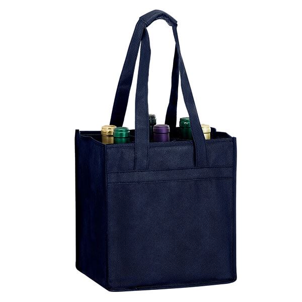 resusable-wholesale-6-bottle-wine-totes-navy-blue-wt14